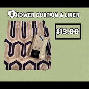 Shower curtain and liner